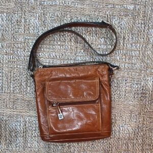 Giani Bernini Vintage Leather  Shoulder Bag In Tan/Brown